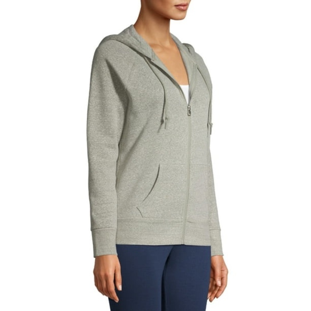 Time and Tru green/Gray heather Zip-Up Hoodie. Women size S